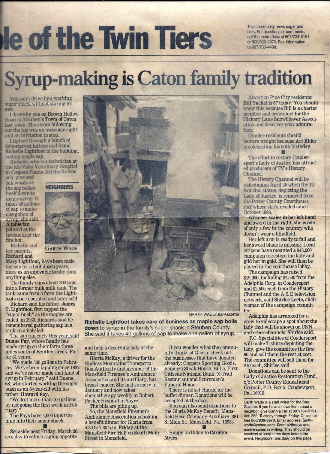 Star Gazette March 14 1998