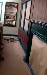 Third coat of trim paint.