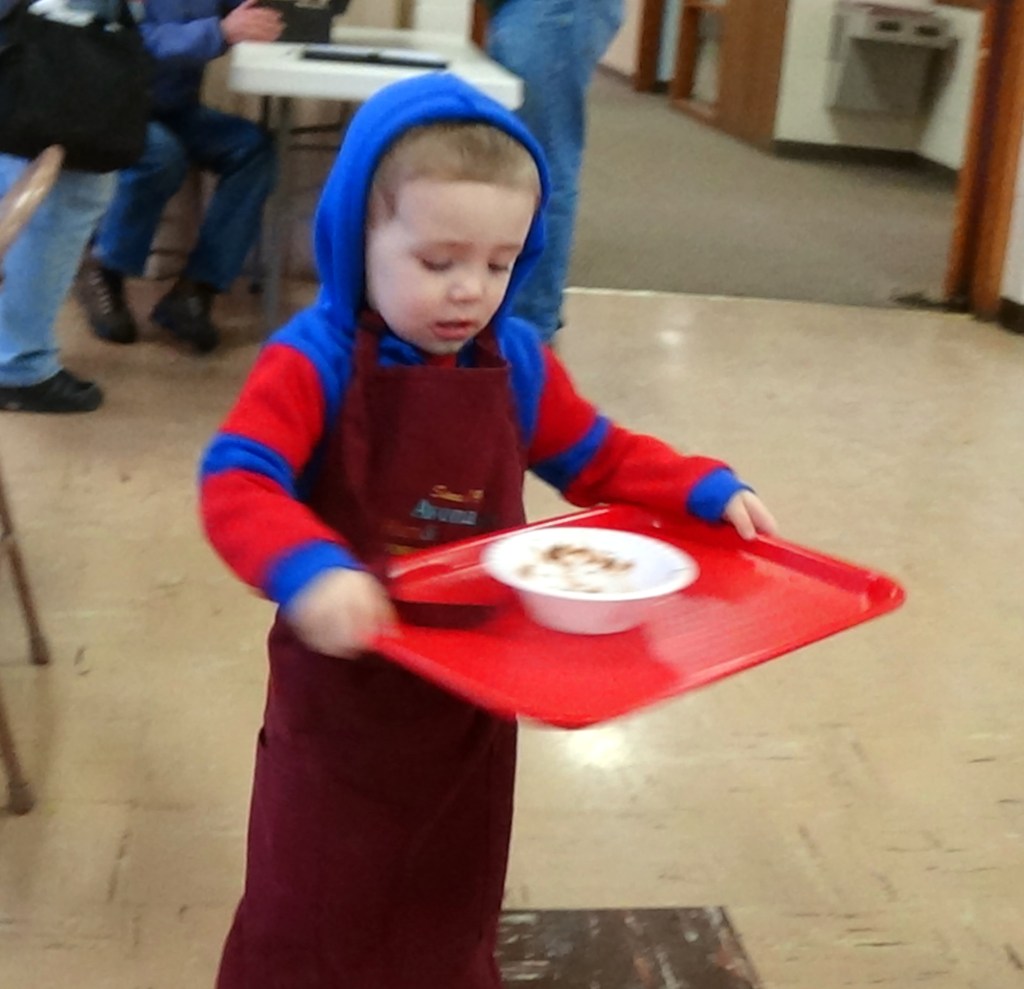 Cooper Boman hard at work.