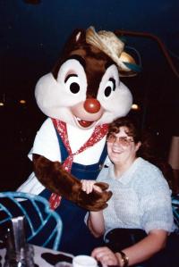 Betsy with Chip at the Garden Grill Cafe -- Sept. 5, 1995.