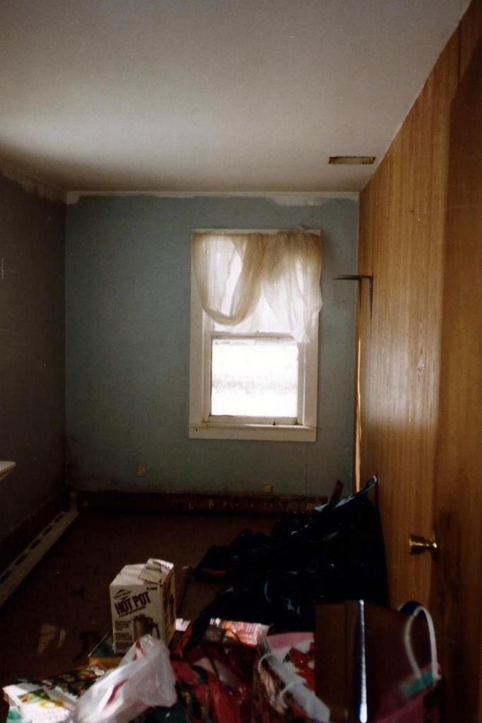 The sun room was long and narrow.