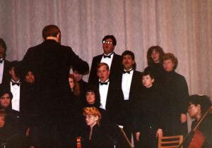 You can see centered in the picture, singing.