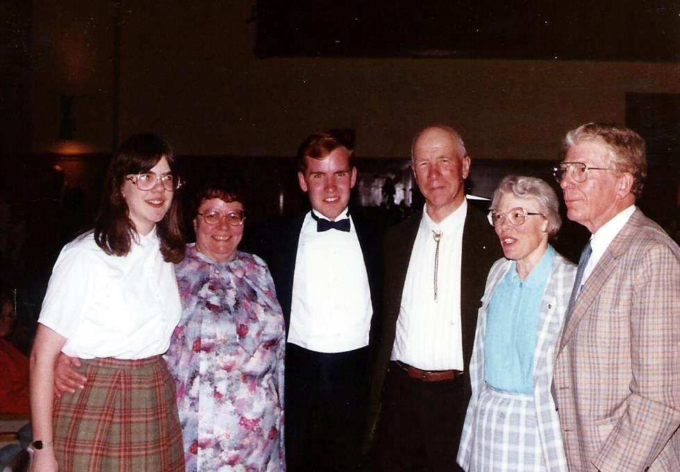 (Left to right) My sister, mother, me, father, Aunt Olive and Uncle Bill after the concert.